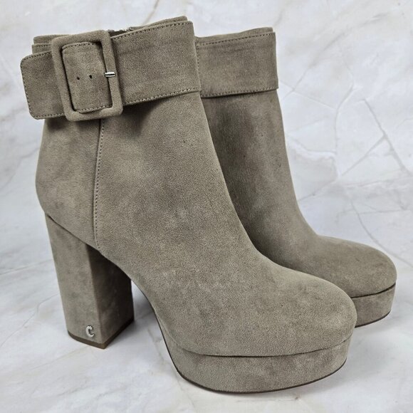 Circus by Sam Edelman Shoes - Circus Sam Edelman Alie Size 8M Flint Grey Platform Booties Suede Leather NWT